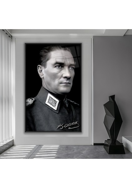Metal Çerçeveli Atatürk Cam Tablo