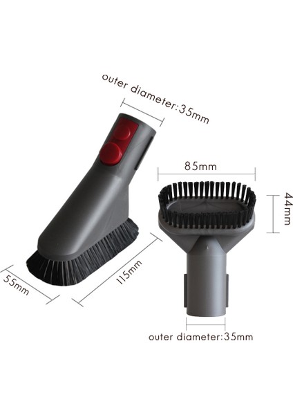 Dyson V8 V7 V10 V11 Için Fırça Bağlantı Kiti, Inatçı Kir Fırçası, Yumuşak Toz Alma Fırçası Dahil Elektrikli Süpürge Aksesuarları (Yurt Dışından)