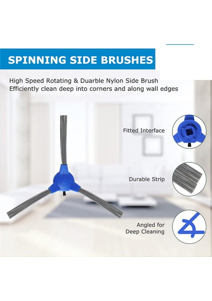 Yedek Parçalar Ana Fırça Yan Fırçalar Hepa Filtreler Eufy 11S 15C 30C 35C Robotik Vakum Aksesuarları Için Uyumlu (Yurt Dışından) fiyatları