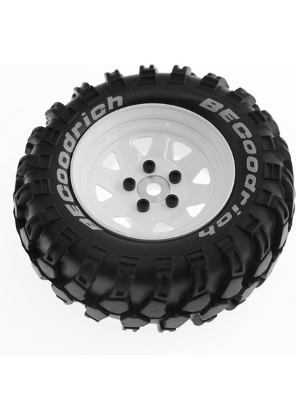 93MM Metal 1.9 Inç Beadlock Jant Lastik Lastik Seti 1/10 Rc Paletli Araba Traxxas, Üçgen Delik 12MM Adaptör, Beyaz (Yurt Dışından) modelleri