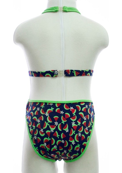 Ayl Kız Çocuk Üçgen Model Empirme Bikini Takım 173-31