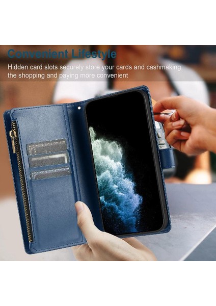 Realme C63 4g Cüzdan Fermuar Kart Yuvaları Için Kılıf Folio Çanta Kapak Çevirin (Yurt Dışından) fırsatları