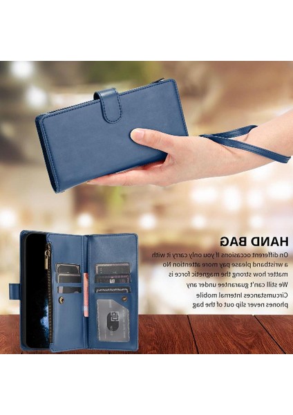 Realme C63 4g Cüzdan Fermuar Kart Yuvaları Için Kılıf Folio Çanta Kapak Çevirin (Yurt Dışından) indirimleri