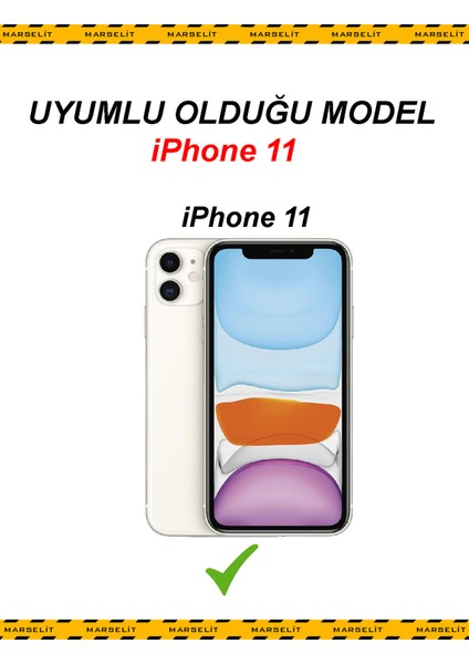 Iphone 11 Uyumlu Logolu Lansman Silikon Kılıf Içi Kadife-Bebe Mavisi