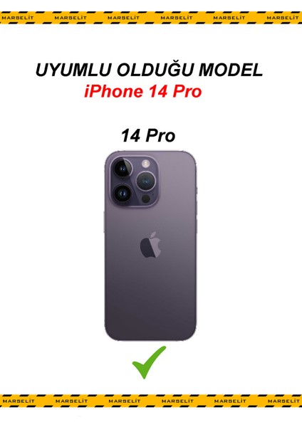 Iphone 14 Pro Uyumlu Logolu Lansman Silikon Kılıf Içi Kadife-Siyah