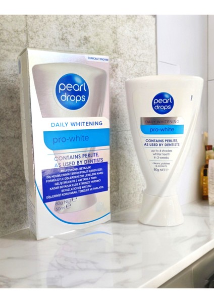 Pro-white - Doğal Perlit Minerali İle İnatçı Lekeleri Çıkaran, Beyazlatıcı Diş Macunu 50ml
