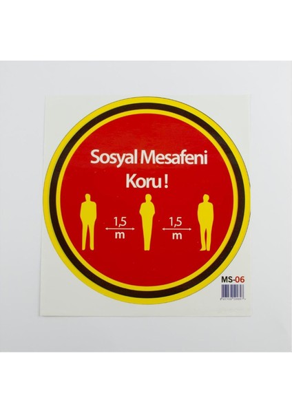 Sosyal Mesafeyi Koru! Yazılı Sticker