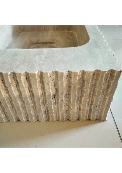 Traverten Gizli Giderli Lüks Lavabo