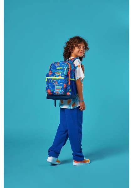 Kids Turuncu Lacivert Basketbol Desenli Okul Sırt Çantası T23767 fiyatları