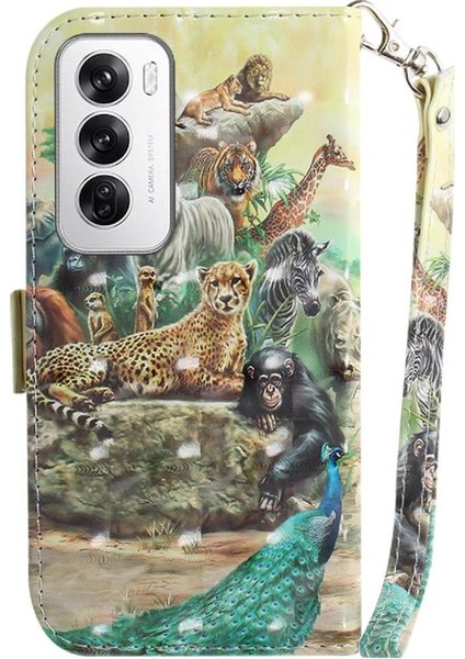 Oppo Oppo 12 5g Manyetik Kapatma Cüzdan Pu Için 3D Boyalı Koruyucu Kılıf (Yurt Dışından) indirimleri