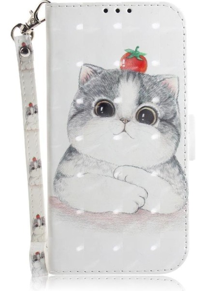 Oppo Oppo 12 5g Manyetik Kapatma Cüzdan Pu Için 3D Boyalı Koruyucu Kılıf (Yurt Dışından)
