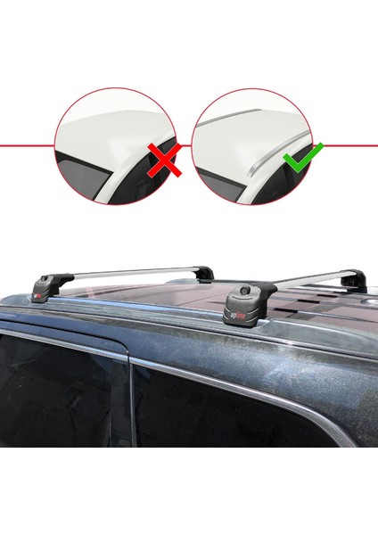 Jeep Grand Cherokee (Wk2) 2011-2022 ile Uyumlu Ace-2 Ara Atkı Tavan Barı Gri fiyatları