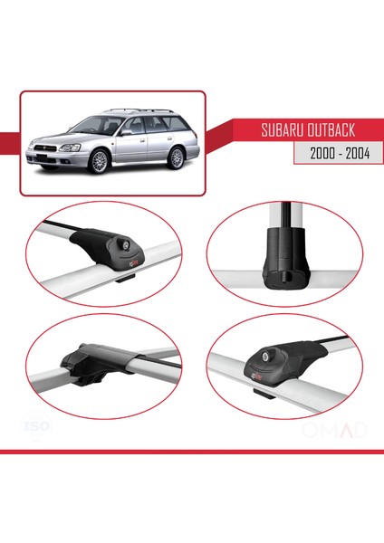Subaru Outback 2000-2004 Arası ile Uyumlu Ace-1 Ara Atkı Tavan Barı Gri fırsatları