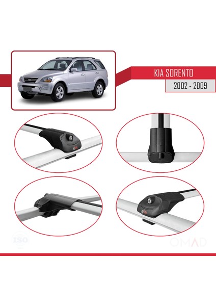 Kia Sorento 2002-2009 Arası ile Uyumlu Ace-1 Ara Atkı Tavan Barı Gri fırsatları