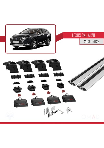 Lexus Rxl (AL20) 2018-2022 Arası ile Uyumlu Ace-2 Ara Atkı Tavan Barı Gri fırsatları