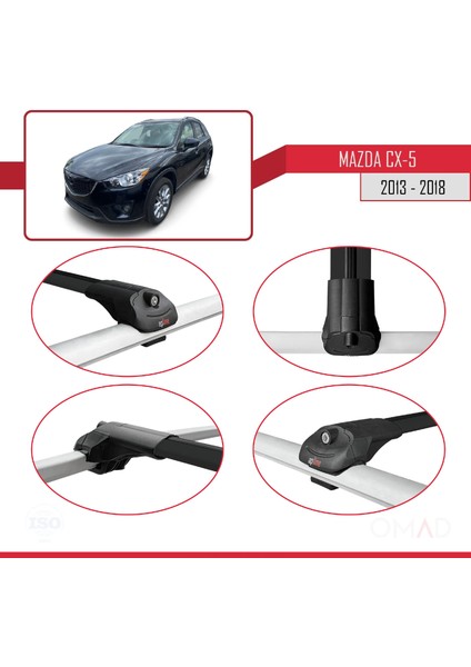 Mazda Cx-5 2013-2018 Arası ile Uyumlu Ace-1 Ara Atkı Tavan Barı Siyah fırsatları