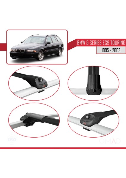 Bmw 5 Serisi Estate - Tourıng (E39) 1995-2003 Arası ile Uyumlu Ace-1 Ara Atkı Tavan Barı Siyah fırsatları
