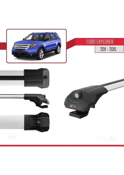 Ford Explorer 2011-2015 Arası ile Uyumlu Ace-1 Ara Atkı Tavan Barı Gri modelleri
