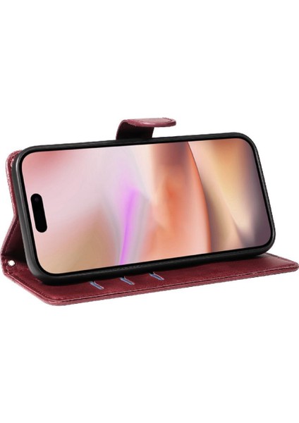 IPhone 16 Için Filp Durumda Artı Ayrılabilir Siyah Bilezik Cüzdan Telefon Kılıfı (Yurt Dışından)