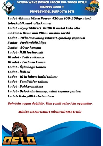 Wave Power 420CM 100-200GR Ryuji Marvel 8000 Iı Profesyonel Surf Olta Seti fiyatları