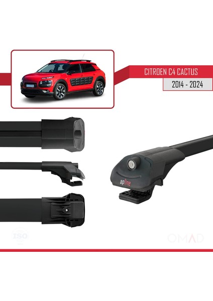 Citroen C4 Cactus 2014 ve Sonrası ile Uyumlu Ace-1 Ara Atkı Tavan Barı Siyah modelleri
