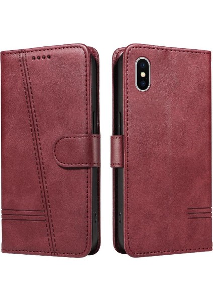 IPhone Xs Max Ayrılabilir Siyah Bilezik Preslenmiş Pu Deri Için Filp Durumda (Yurt Dışından)