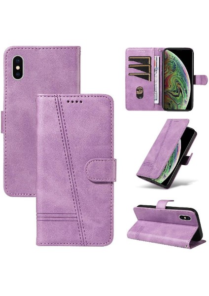 IPhone Xs Max Ayrılabilir Siyah Bilezik Preslenmiş Pu Deri Için Filp Durumda (Yurt Dışından)