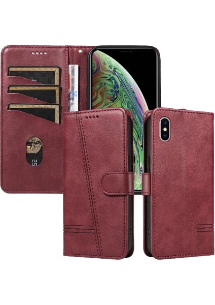 Kredi Kartı Yuvası ile IPhone X/xs Için Filp Durumda Ayrılabilir Siyah Bilezik (Yurt Dışından)