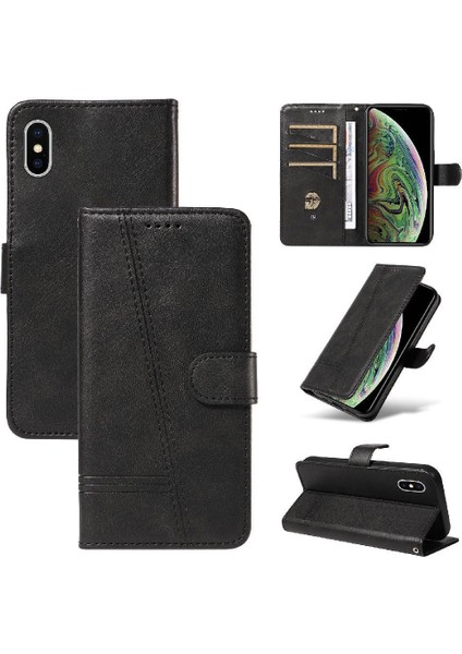 Kredi Kartı Yuvası ile IPhone X/xs Için Filp Durumda Ayrılabilir Siyah Bilezik (Yurt Dışından)