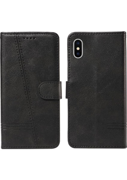 Kredi Kartı Yuvası ile IPhone X/xs Için Filp Durumda Ayrılabilir Siyah Bilezik (Yurt Dışından)