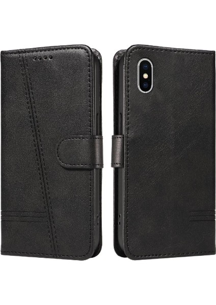 Kredi Kartı Yuvası ile IPhone X/xs Için Filp Durumda Ayrılabilir Siyah Bilezik (Yurt Dışından)