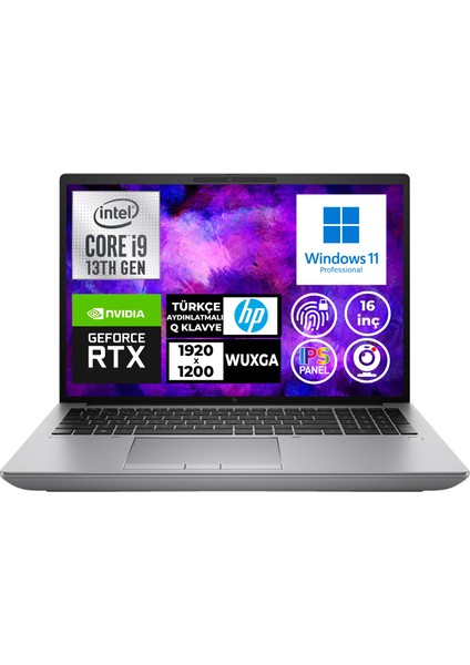 MWS ZBook Fury G10 i9-13950HX 192GB 4TB SSD 12 GB RTX 3500 16" WUXGA W11P İş İstasyonu 5F910ES 23