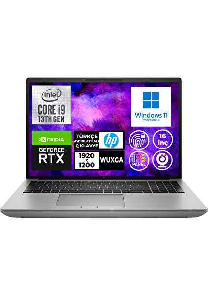 MWS ZBook Fury G10 i9-13950HX 96GB 1TB SSD 12GB RTX 3500 16" WUXGA W11P İş İstasyonu 5F910ES 3