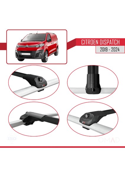Citroen Dispatch 2019 ve Sonrası ile Uyumlu Ace-1 Ara Atkı Tavan Barı Siyah 3 Adet Bar fırsatları