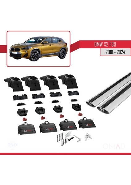 Bmw X2 F39 2018 ve Sonrası ile Uyumlu Ace-2 Ara Atkı Tavan Barı Gri indirimleri