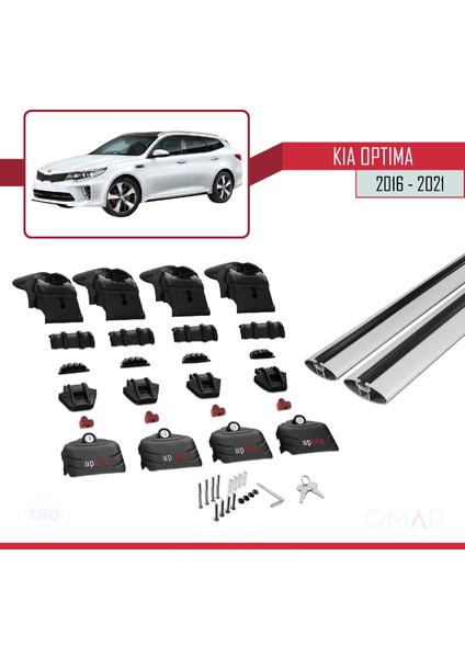 Kia Optima 2016-2021 Arası ile Uyumlu Ace-2 Ara Atkı Tavan Barı Gri