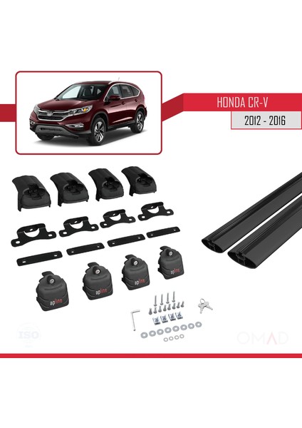 Honda Cr-V (Mk4) 2012-2016 Arası ile Uyumlu Ace-2 Ara Atkı Tavan Barı Siyah fırsatları