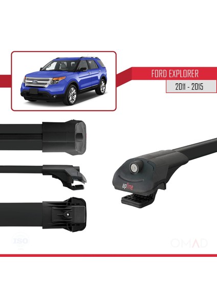 Ford Explorer 2011-2015 Arası ile Uyumlu Ace-1 Ara Atkı Tavan Barı Siyah modelleri