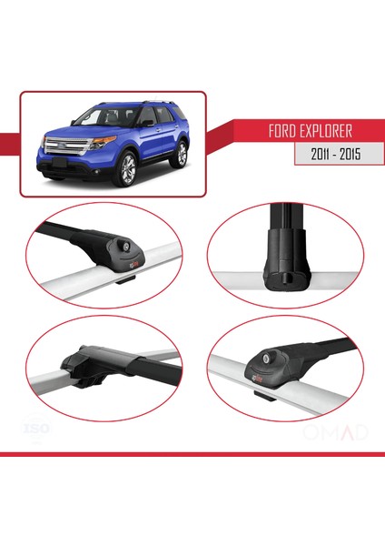 Ford Explorer 2011-2015 Arası ile Uyumlu Ace-1 Ara Atkı Tavan Barı Siyah fırsatları