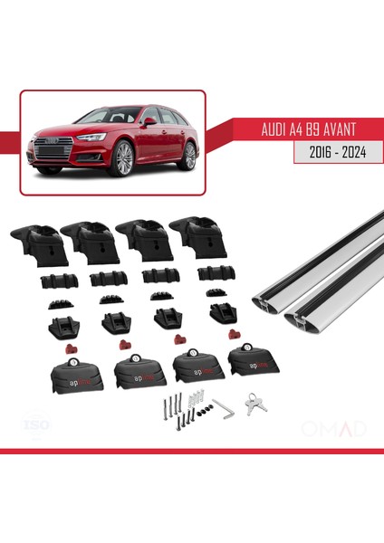 Audi A4 (B9) Avant 2016 ve Sonrası ile Uyumlu Ace-2 Ara Atkı Tavan Barı Gri indirimleri