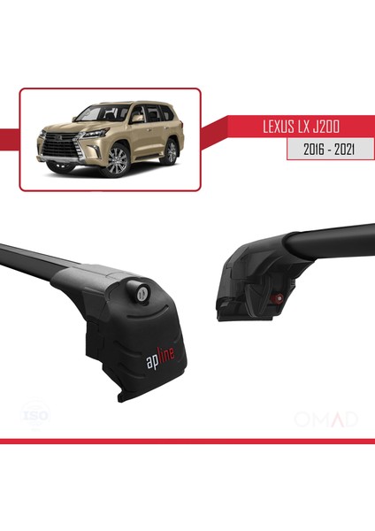 Lexus Lx (J200) 2016-2021 Arası ile Uyumlu Ace-2 Ara Atkı Tavan Barı Siyah modelleri
