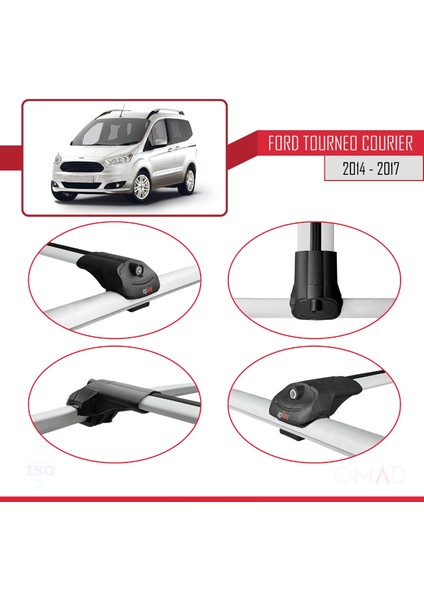 Ford Tourneo Courier 2014-2017 Arası ile Uyumlu Ace-1 Ara Atkı Tavan Barı Gri fırsatları