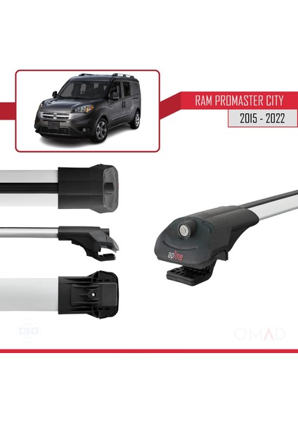 Ram Promaster City 2015-2022 Arası ile Uyumlu Ace-1 Ara Atkı Tavan Barı Gri