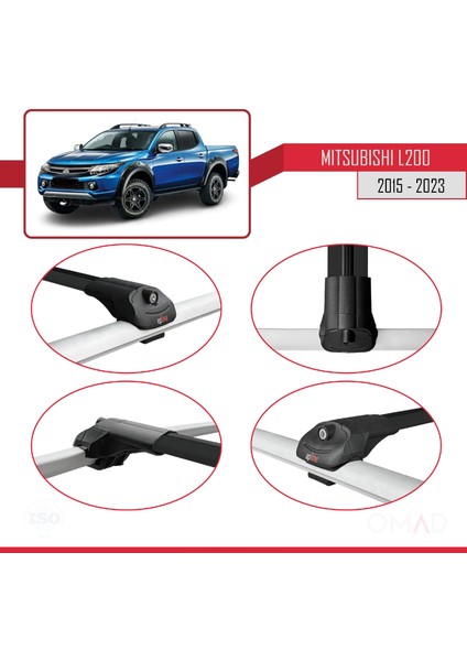 Mitsubishi L200 2015-2023 Arası ile Uyumlu Ace-1 Ara Atkı Tavan Barı Siyah fırsatları
