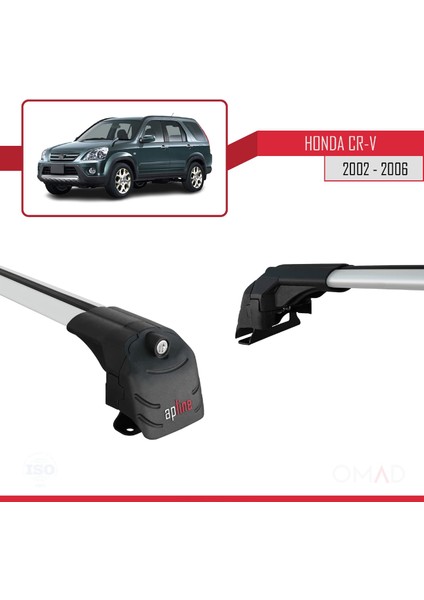 Honda Cr-V (Mk2) 2002-2006 Arası ile Uyumlu Ace-2 Ara Atkı Tavan Barı Gri