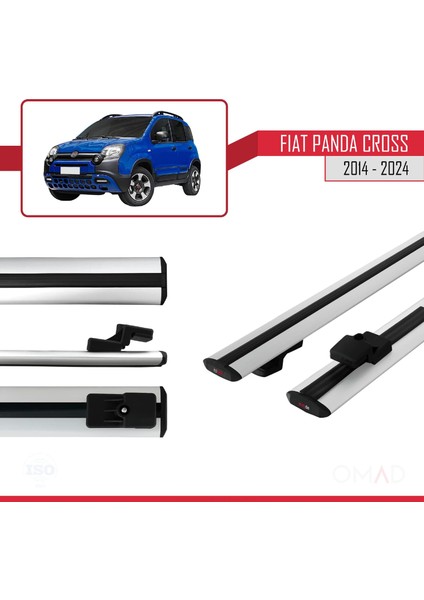 Fiat Panda Cross 2014 ve Sonrası ile Uyumlu Basıc Model Ara Atkı Tavan Barı Gri fırsatları