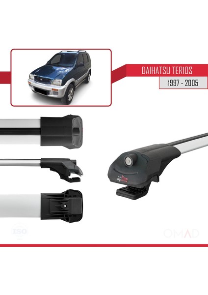 Daihatsu Terios 1997-2005 Arası ile Uyumlu Ace-1 Ara Atkı Tavan Barı Gri modelleri
