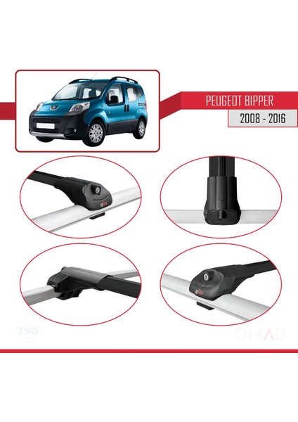 Peugeot Bipper 2008-2016 Arası ile Uyumlu Ace-1 Ara Atkı Tavan Barı Siyah fırsatları
