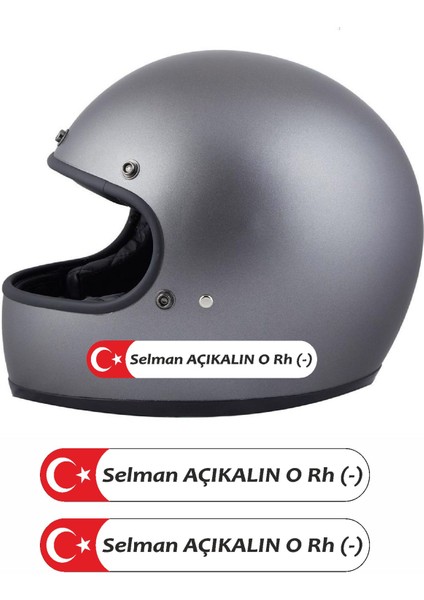 Kan Grubu Türk Bayrağı 2 Adet Kişiye Özel Araba Oto Motosiklet Sticker 00421