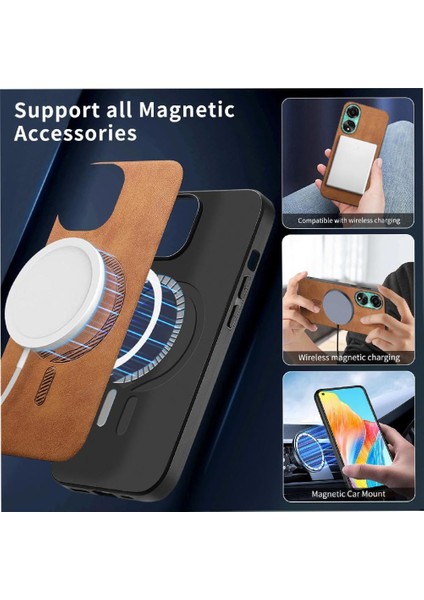 Oppo A78 4g Ince Magsafe Araç Mounts Kablosuz Şarj Için Flip Case (Yurt Dışından) indirimleri